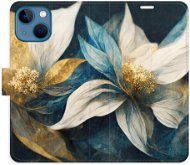 iSaprio flip puzdro Gold Flowers pre iPhone 13 mini - Kryt na mobil
