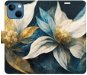 iSaprio flip puzdro Gold Flowers pre iPhone 13 mini - Kryt na mobil