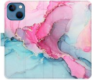 iSaprio flip pouzdro PinkBlue Marble pro iPhone 13 mini - Phone Cover