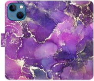 iSaprio flip pouzdro Purple Marble pro iPhone 13 mini - Phone Cover