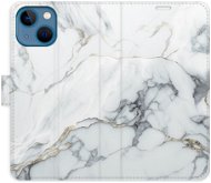 iSaprio flip pouzdro SilverMarble 15 pro iPhone 13 mini - Phone Cover