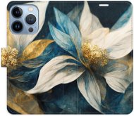 iSaprio flip puzdro Gold Flowers pre iPhone 13 Pro - Kryt na mobil