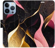 iSaprio flip pouzdro Gold Pink Marble 02 pro iPhone 13 Pro - Phone Cover