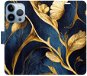 iSaprio flip puzdro GoldBlue pre iPhone 13 Pro - Kryt na mobil