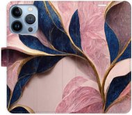 iSaprio flip pouzdro Pink Leaves pro iPhone 13 Pro - Phone Cover