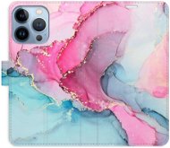 iSaprio flip pouzdro PinkBlue Marble pro iPhone 13 Pro - Phone Cover