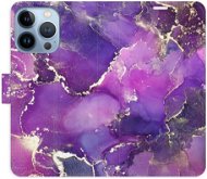 iSaprio flip pouzdro Purple Marble pro iPhone 13 Pro - Phone Cover