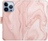 iSaprio flip pouzdro RoseGold Marble pro iPhone 13 Pro - Phone Cover