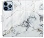 iSaprio flip pouzdro SilverMarble 15 pro iPhone 13 Pro - Phone Cover