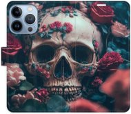 iSaprio flip pouzdro Skull in Roses 02 pro iPhone 13 Pro - Phone Cover