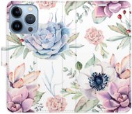 iSaprio flip pouzdro Succulents Pattern pro iPhone 13 Pro - Phone Cover