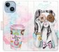 iSaprio flip puzdro Donut Worry Girl na iPhone 14 - Kryt na mobil