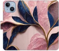 iSaprio flip pouzdro Pink Leaves pro iPhone 14 - Phone Cover