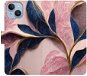 iSaprio flip puzdro Pink Leaves pre iPhone 14 - Kryt na mobil