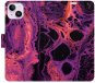 iSaprio flip pouzdro Abstract Dark 02 pro iPhone 14 Plus - Phone Cover