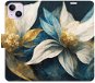 iSaprio flip puzdro Gold Flowers pre iPhone 14 Plus - Kryt na mobil
