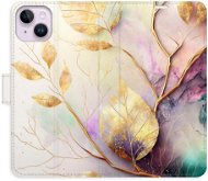 iSaprio flip pouzdro Gold Leaves 02 pro iPhone 14 Plus - Phone Cover