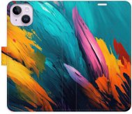 iSaprio flip puzdro Orange Paint 02 pre iPhone 14 Plus - Kryt na mobil