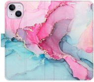 iSaprio flip pouzdro PinkBlue Marble pro iPhone 14 Plus - Phone Cover