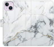 iSaprio flip case SilverMarble 15 for iPhone 14 Plus - Phone Cover
