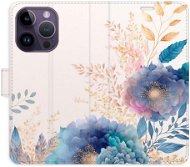 iSaprio flip pouzdro Ornamental Flowers 03 pro iPhone 14 Pro - Phone Cover