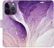 iSaprio flip puzdro Purple Paint pre iPhone 14 Pro - Kryt na mobil