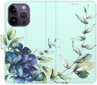 iSaprio flip pouzdro Blue Flowers pro iPhone 14 Pro - Phone Cover