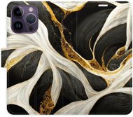 iSaprio flip pouzdro BlackGold Marble pro iPhone 14 Pro Max - Phone Cover
