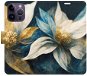 iSaprio flip puzdro Gold Flowers na iPhone 14 Pro Max - Kryt na mobil