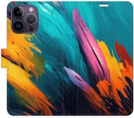 iSaprio flip puzdro Orange Paint 02 pre iPhone 14 Pro Max - Kryt na mobil