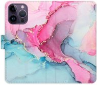 iSaprio flip pouzdro PinkBlue Marble pro iPhone 14 Pro Max - Phone Cover