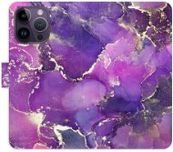 iSaprio flip puzdro Purple Marble pre iPhone 14 Pro Max - Kryt na mobil