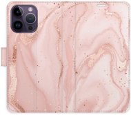 iSaprio flip pouzdro RoseGold Marble pro iPhone 14 Pro Max - Phone Cover