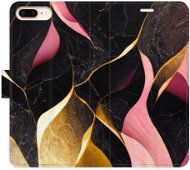 iSaprio flip puzdro Gold Pink Marble 02 pre iPhone 7 Plus - Kryt na mobil