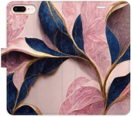 iSaprio flip pouzdro Pink Leaves pro iPhone 7 Plus - Phone Cover