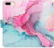 iSaprio flip puzdro PinkBlue Marble pre iPhone 7 Plus - Kryt na mobil