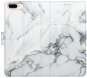 iSaprio flip pouzdro SilverMarble 15 pro iPhone 7 Plus - Phone Cover
