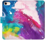 iSaprio flip pouzdro Abstract Paint 05 pro iPhone 7/8/SE 2020 - Phone Cover
