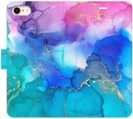 iSaprio flip puzdro BluePink Paint pre iPhone 7/8/SE 2020 - Kryt na mobil
