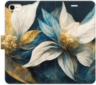 iSaprio flip puzdro Gold Flowers pre iPhone 7/8/SE 2020 - Kryt na mobil