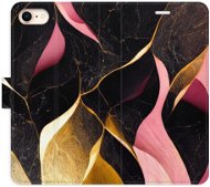 iSaprio flip pouzdro Gold Pink Marble 02 pro iPhone 7/8/SE 2020 - Phone Cover