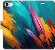 iSaprio flip puzdro Orange Paint 02 pre iPhone 7/8/SE 2020 - Kryt na mobil