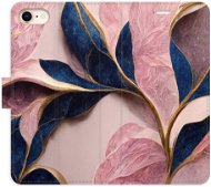 iSaprio flip pouzdro Pink Leaves pro iPhone 7/8/SE 2020 - Phone Cover