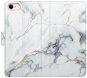 iSaprio flip pouzdro SilverMarble 15 pro iPhone 7/8/SE 2020 - Phone Cover