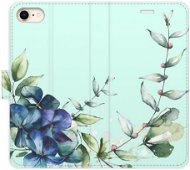iSaprio flip pouzdro Blue Flowers pro iPhone 7/8/SE 2020 - Phone Cover