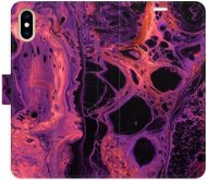 iSaprio flip pouzdro Abstract Dark 02 pro iPhone X/XS - Phone Cover