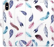 iSaprio flip pouzdro Colorful Feathers pro iPhone X/XS - Phone Cover
