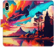 iSaprio flip pouzdro Colorful Mountains 02 pro iPhone X/XS - Phone Cover