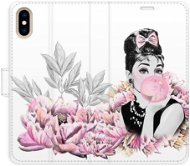 iSaprio flip pouzdro Girl with bubble pro iPhone X/XS - Phone Cover