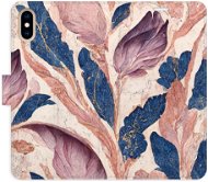 iSaprio flip pouzdro Old Leaves 02 pro iPhone X/XS - Phone Cover